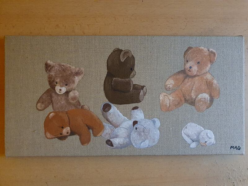 Sur toile de lin<br>40x20<br>40€