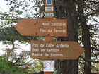 Mont Saccarel, Pas du Tanarel, Pas de Colle Ardente, Bois de Sanson, Baisse de Sanson